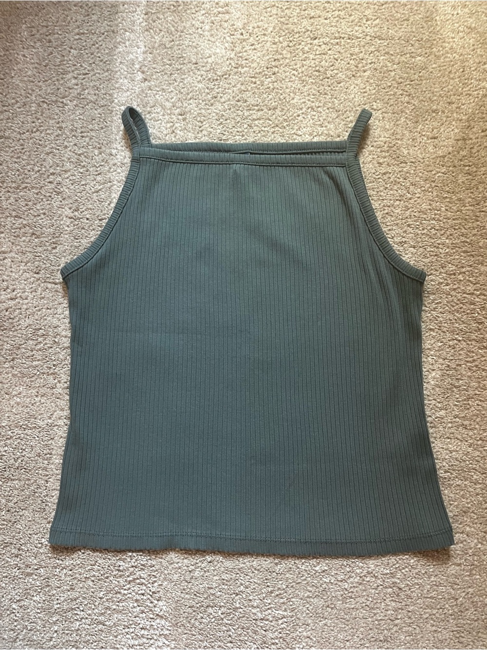 NWOTS Old Navy Ribbed Square-Strap Tank Top - Olive